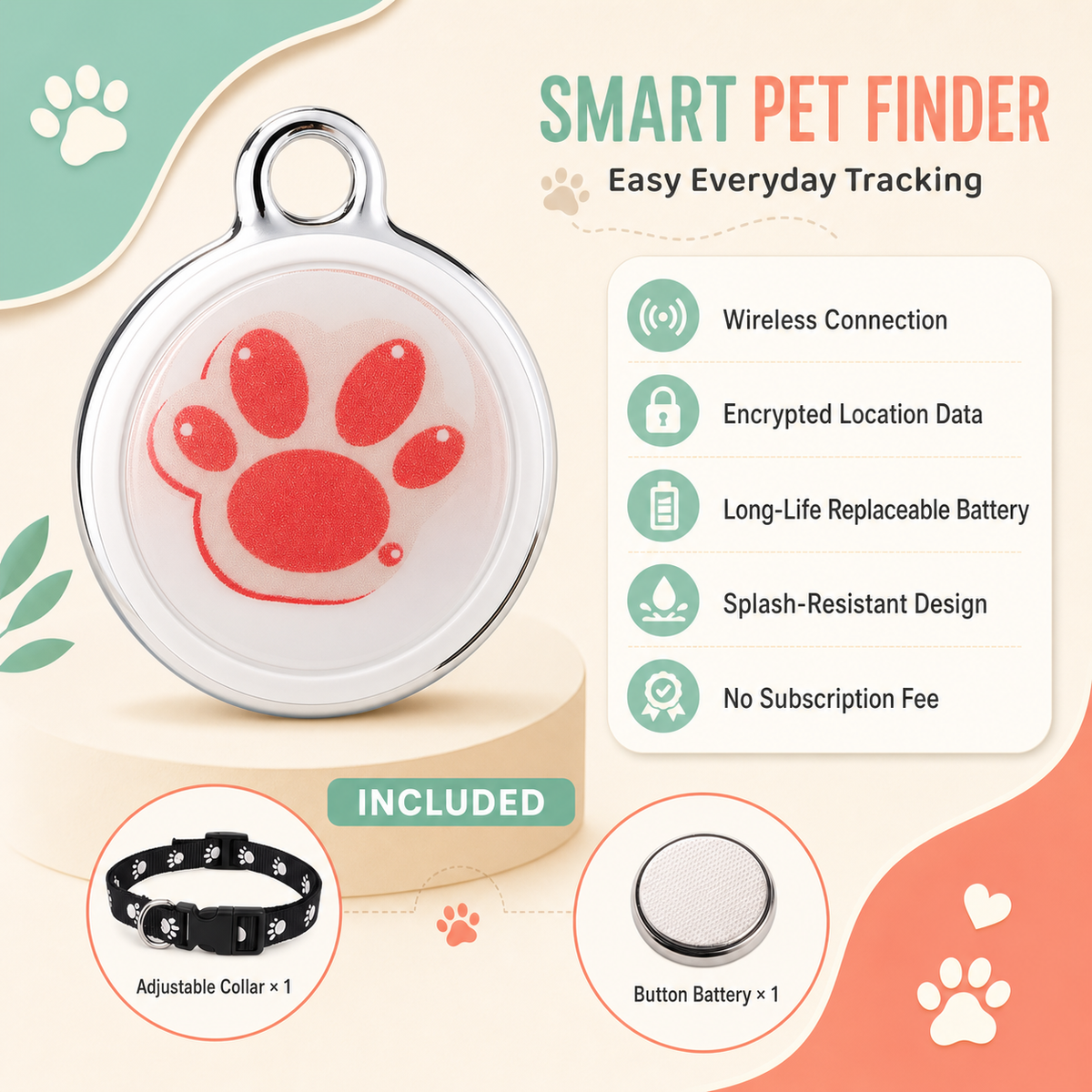 Smart GPS Pet Collar Waterproof