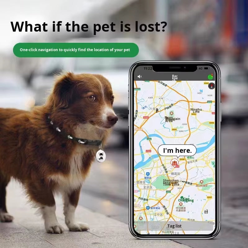 Global Ranging Pet Locator Smart GPS Pet Collar for Cat&Dog Anti-Lost Waterproof IP67 4G Network Tracking Positioning Device